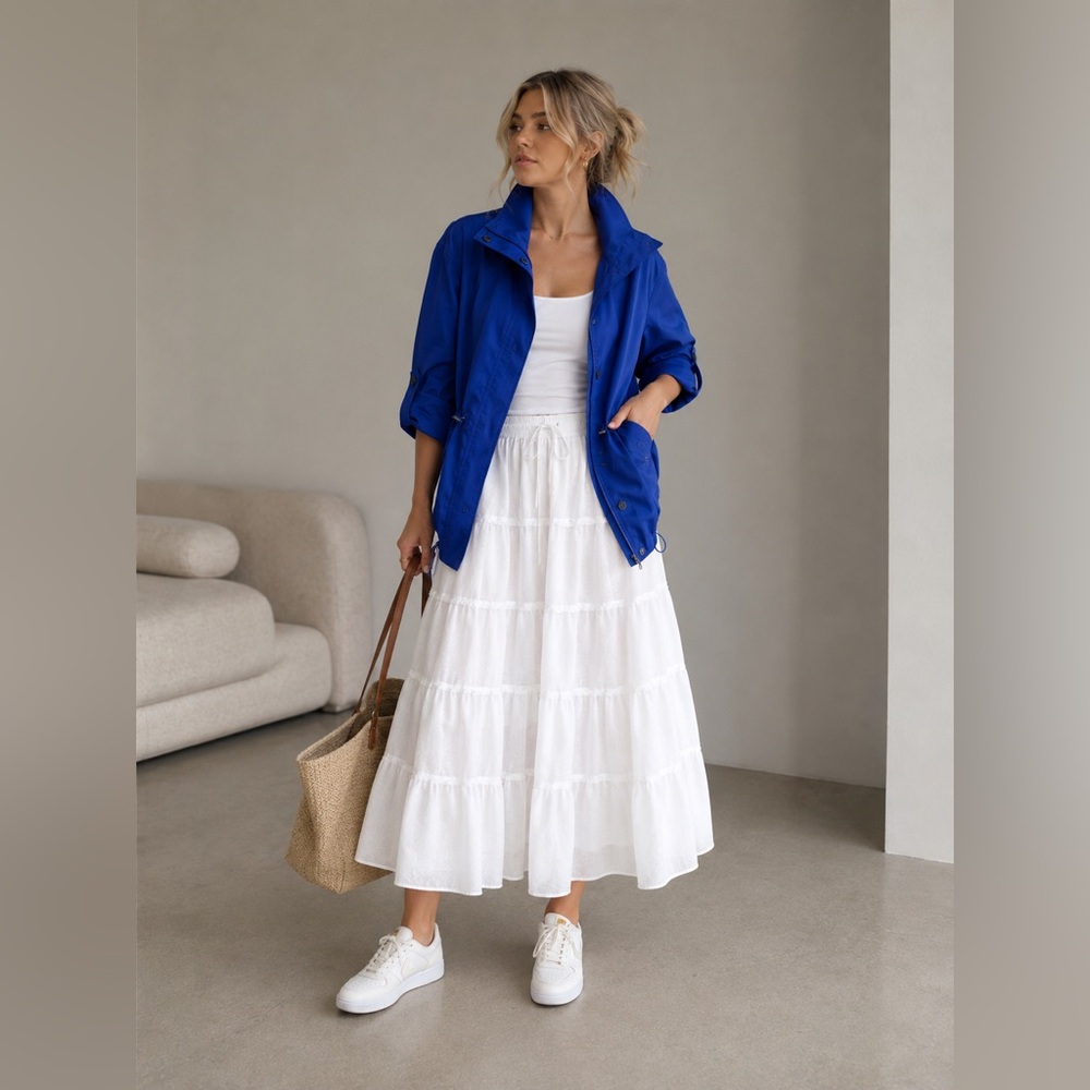 Trendy Ruby Rd Cobalt Blue Utility Jacket 24W | Resort Chic Relaxed Luxe Layer